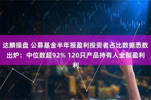 达麟操盘 公募基金半年报盈利投资者占比数据悉数出炉：中位数超92% 120只产品持有人全部盈利